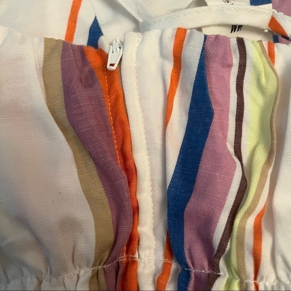 NWOT H&M X Lemlem Striped Lyocell Linen Blend Crop Top Size Large - Picture 5 of 8